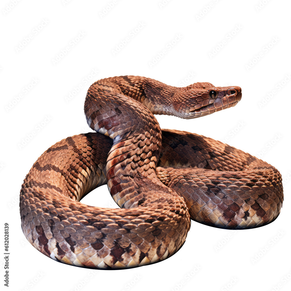 Obraz premium viper snake looking isolated on white