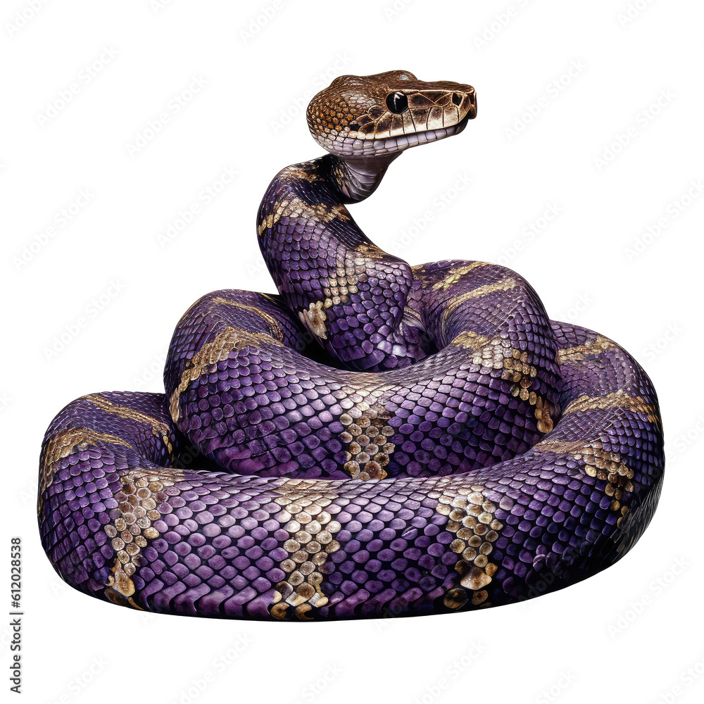 Obraz premium viper snake looking isolated on white