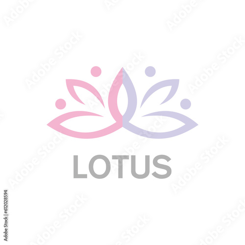 Lotus flower beauty salon yoga logo vector image