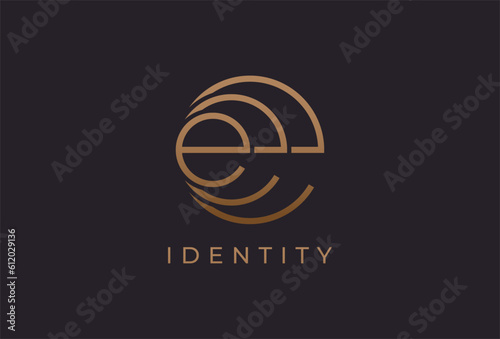 Abstract initial letter EEE logo, usable for branding and business logos, Flat Logo Design Template, vector illustration photo