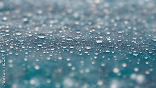 Close up rain drops, generative ai photo
