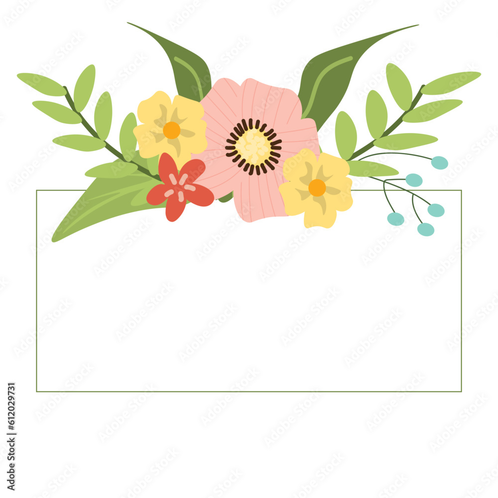 Fototapeta premium Floral Frame Illustration