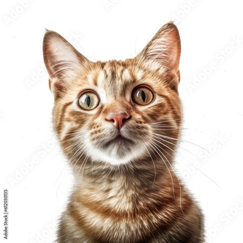 Cat isolate on white Generative AI