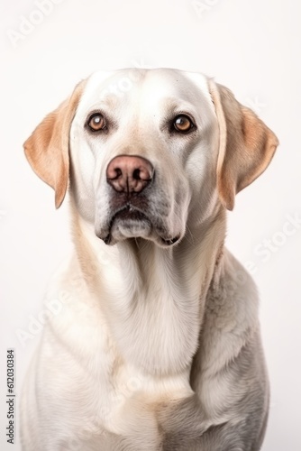 Cute dog on a white background Generative AI