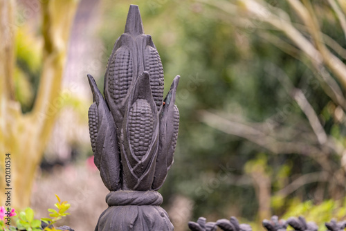 Obraz na plátne In New Orleans, Louisiana, close up of the corn stalk fence at a home in the Garden District