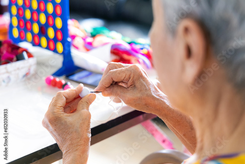Elderly playing colorful beads living alone toys for educational anti-dementia suitable or alzheimer's disease for elderly to play exercise hand and brain.