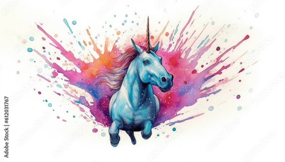 art unicorn in space . dreamlike background with unicorn . Hand Drawn Style illustration art unicorn in space . dreamlike background with unicorn . Hand Drawn Style illustration