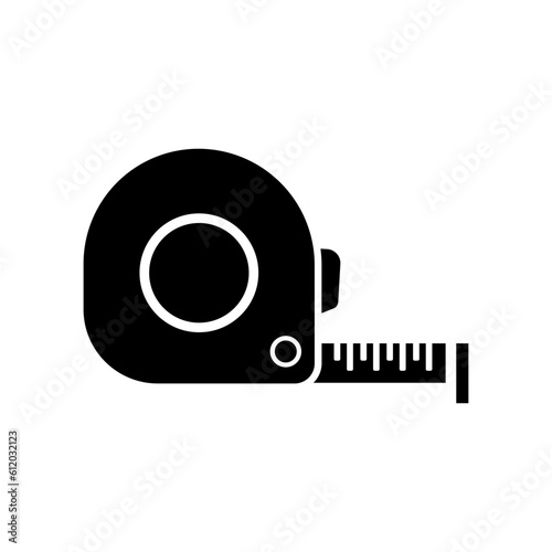 Measure tape glyph icon