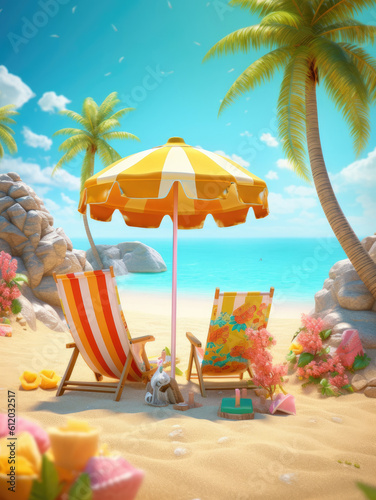 Realistic background for summertime
