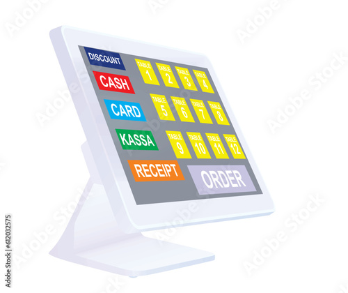 POS screen isolated. vector illustration
