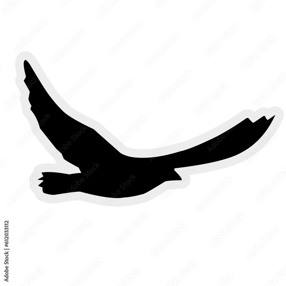 Bird Silhouette with outline Bird Silhouette with outline