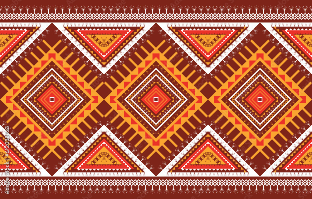 Aztec geometric print. Seamless pattern in tribal. American patterns. Abstract background with ethnic Aztec ornament. Geometric ethnic pattern. Design for background, wallpaper, Fabric, clothing.