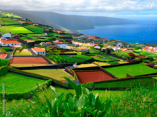 Azores landscape.Generative AI