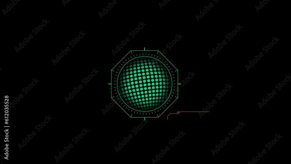 HUD user interface, sci-fi, future technology, line, and particle element on isolated black background. The target area of the search and the subject of the scan element. motion. 3D Illustration HUD user interface, sci-fi, future technology, line, and particle element on isolated black background. The target area of the search and the subject of the scan element. motion. 3D Illustration