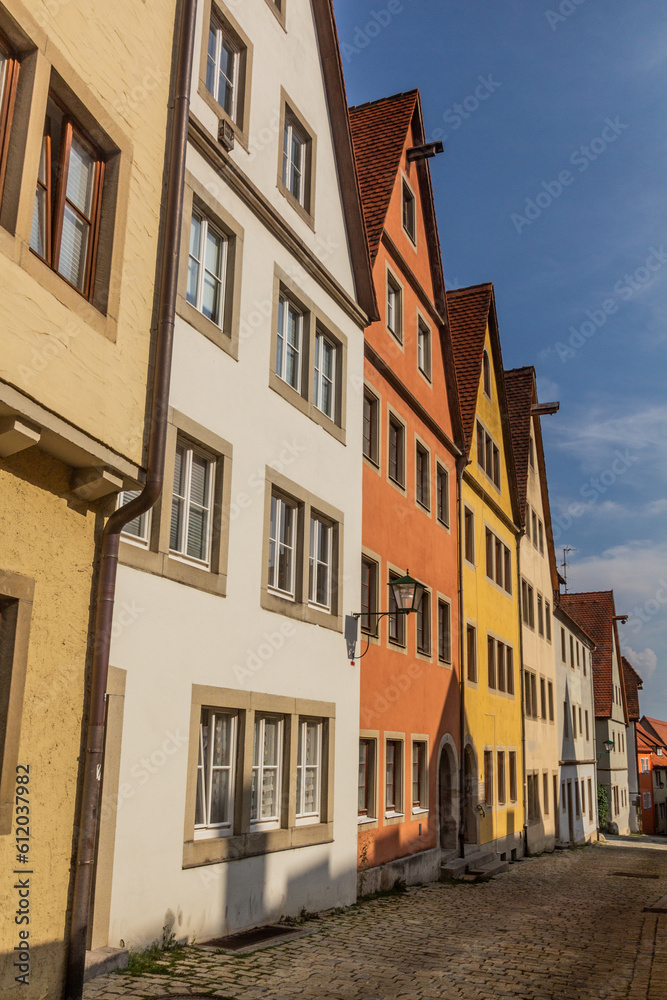 Old houses in Rothenburg ob der Tauber, Bavaria state, Germany