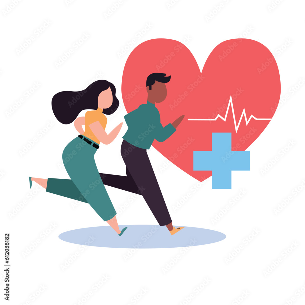 Fototapeta premium Run, exercise, maintain physical and mental health.