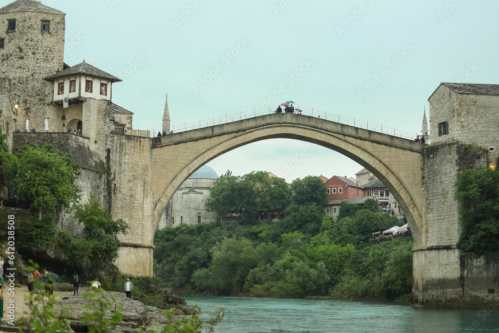 bridge over the river in Mostar 