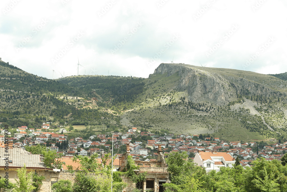 village Mostar in the mountains of Bosnia and Hercegovina 