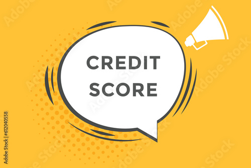 credit score customize vectors, sign, level bubble speech credit score 