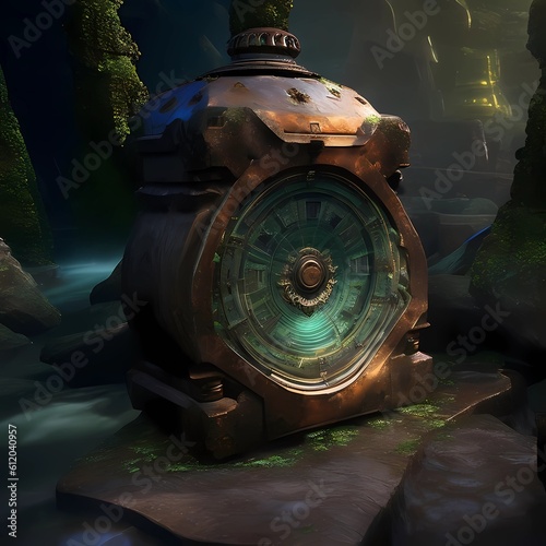 An ancient clock forgotten in the depths of the ocean