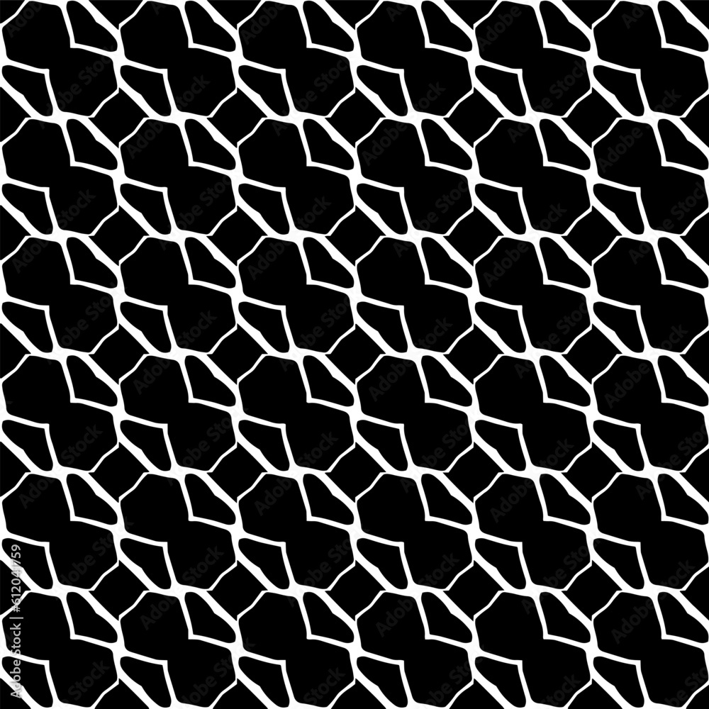 Background with abstract shapes. Black and white texture. Seamless monochrome repeating pattern for decor, fabric, cloth. Background with abstract shapes. Black and white texture. Seamless monochrome repeating pattern for decor, fabric, cloth.