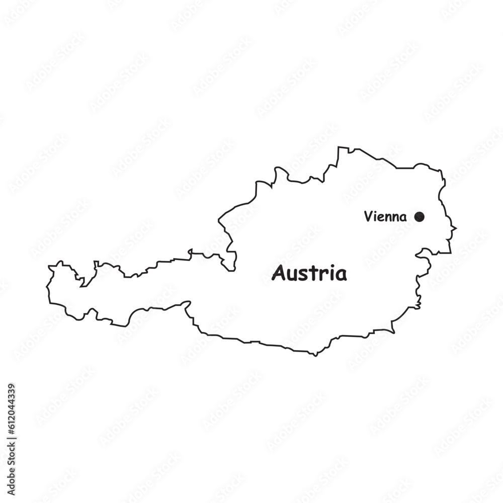 austria map icon austria map icon