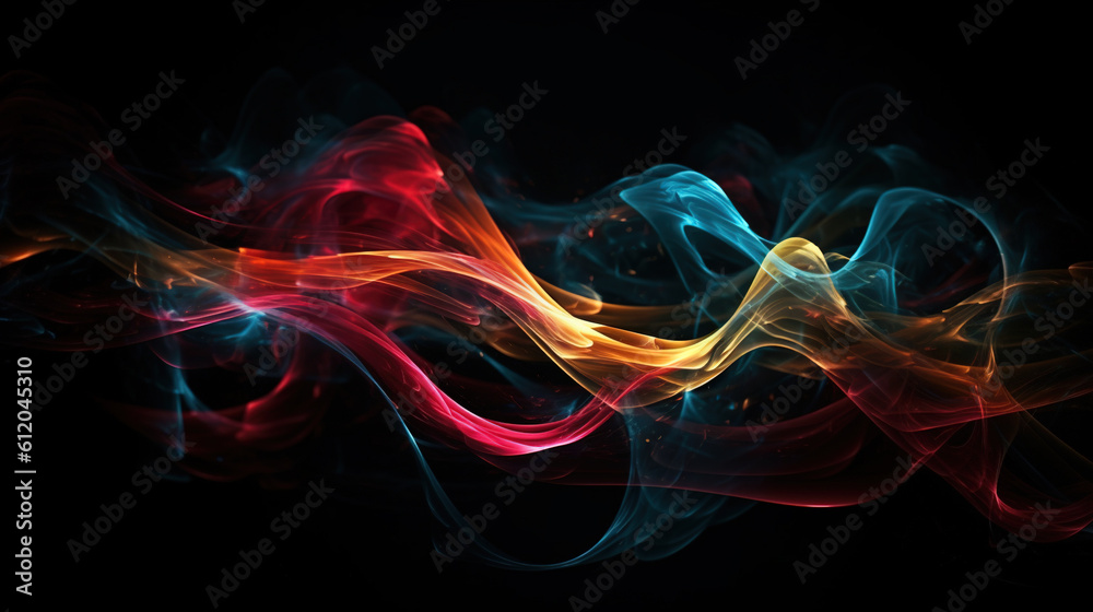 Multi color curve abstract background,created with generative ai tecnology. Multi color curve abstract background,created with generative ai tecnology.