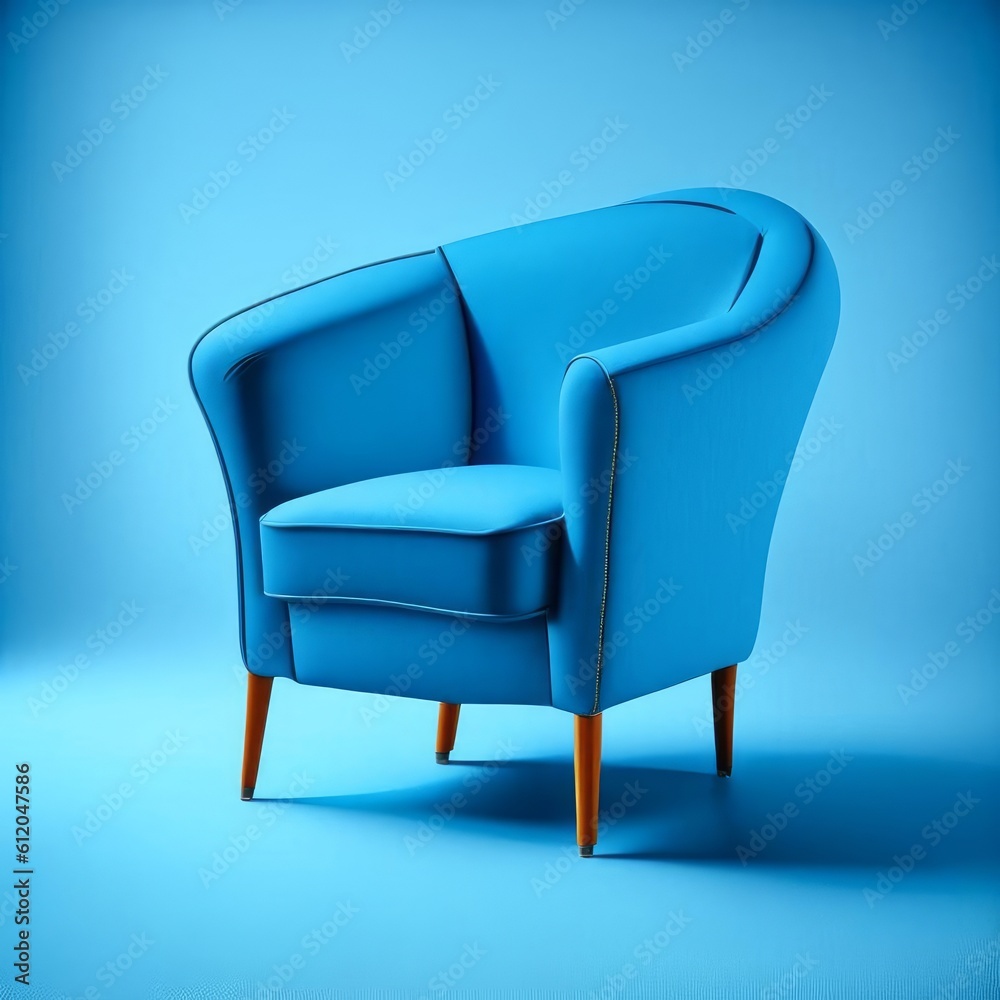 Fototapeta premium Single armchair in the room.AI generated