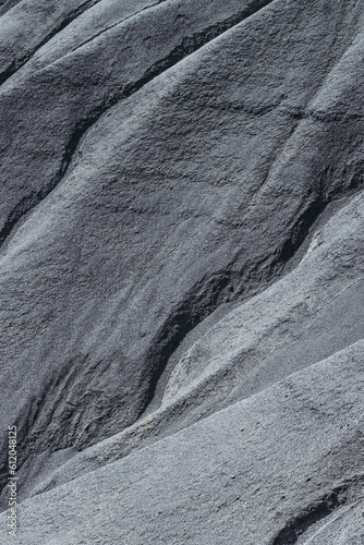 Arrière plan abstrait lignes et craquelures - Détail terrain de marnes rocailleuses