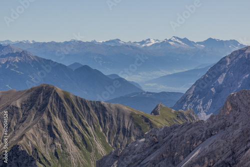 View of mountains from Zugspitze  Germany