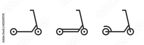 Elictric scooter icon. Vector illustration.