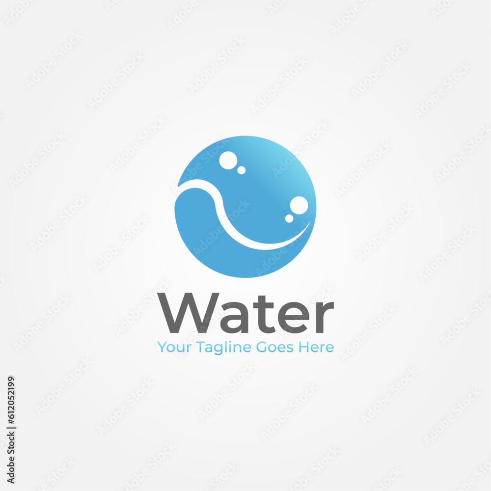 Water Logo Graphic Design in circle shape Water Logo Graphic Design in circle shape