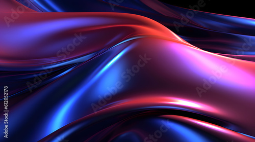 abstract blue background with some smooth lines Generative AI