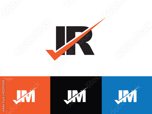 Capital Ir Letter Logo, Flat Ir Logo Icon Vector Letter
 