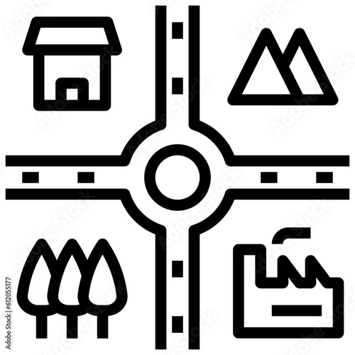 city outline style icon