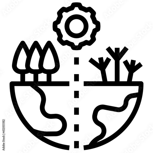 degradation outline style icon