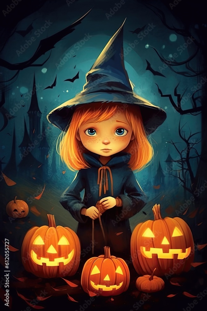 An illustration of Halloween poster , created as a generative artwork using AI. An illustration of Halloween poster , created as a generative artwork using AI.
