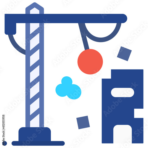 demolish flat style icon