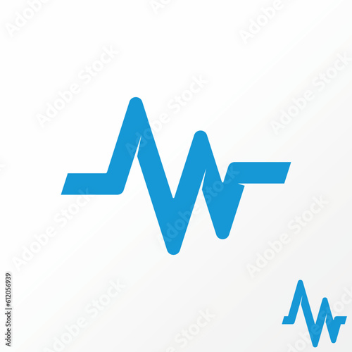 Logo design graphic concept creative abstract premium free vector stock trading rhythm heartbeat like letter W initial font. Related business hospital