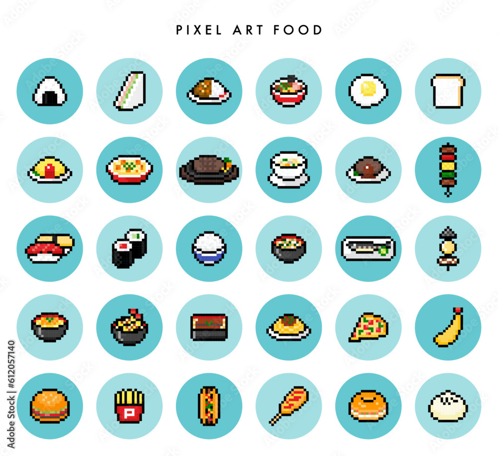 ドット絵 食べ物 アイコンセット ドット絵 食べ物 アイコンセット