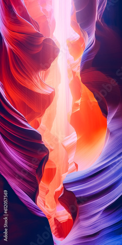 Captivating view of antelope canyon, iPhone wallpaper, mobile phone wallpaper.  Generative Ai.
