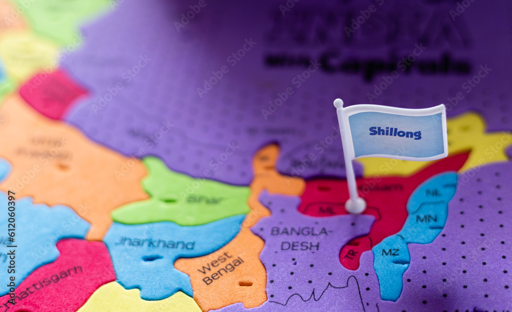 Naklejka premium Shillong - the capital city of Meghalaya