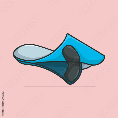 Comfortable shoes arch support insoles vector illustration. vector design for two-layered shoe