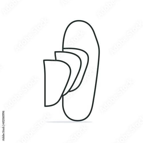 Comfortable shoes arch support insoles vector illustration. Vector design for three-layered shoe arch support insole.