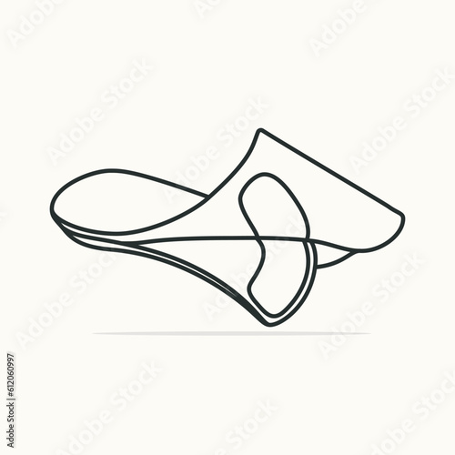 Comfortable shoes arch support insoles vector illustration. vector design for two-layered shoe