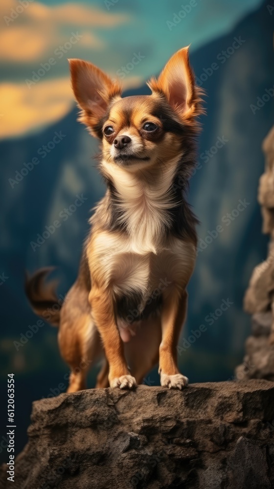 chihuahua dog sitting on the floor