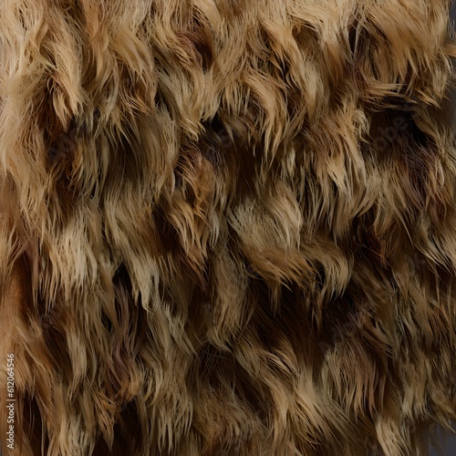 Obraz na plátně Bear Fur texture top view. 3d render.
