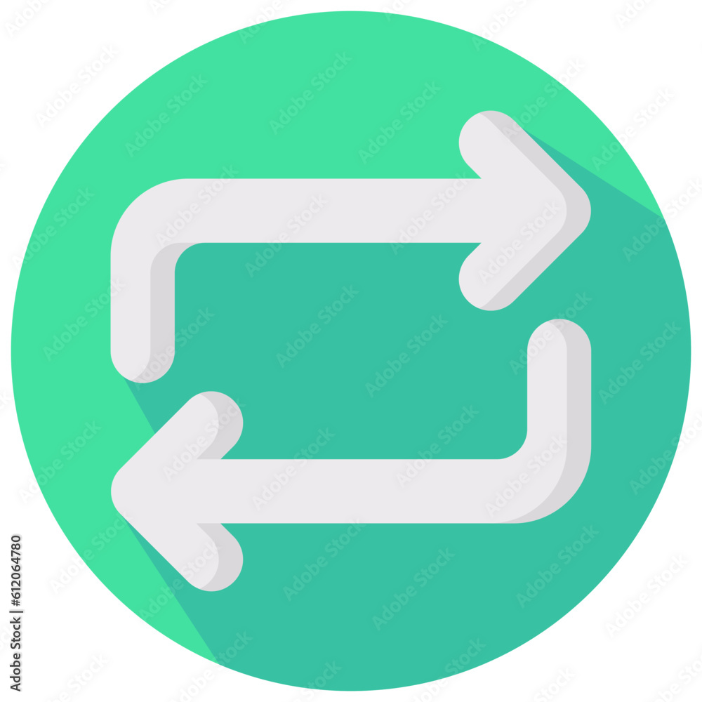continuous arrow round flat vector icon continuous arrow round flat vector icon