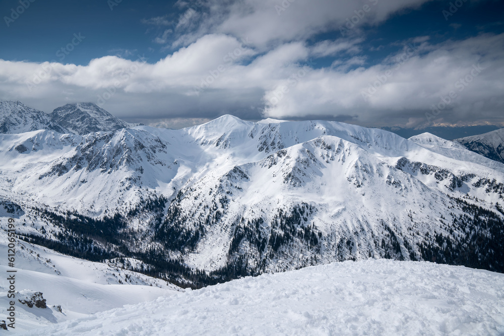 Tatras snow-covered peaks and serene valleys