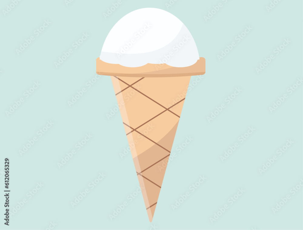 バニラアイスクリーム。ソフトクリーム。ミルク。ベクターイラスト バニラアイスクリーム。ソフトクリーム。ミルク。ベクターイラスト